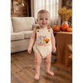 thumbnail image 4 of Cjfdfy Newborn Baby Boy Fall Thanksgiving Ouftits My First Thanksgiving Turkey Romper Turkey Embroidery Sleeveless Overalls Corduroy Bodysuit Cute Thanksgiving Fall Winter Outfit, 4 of 10