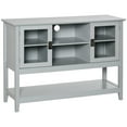 thumbnail image 1 of HOMCOM Modern Sideboard Buffet Storage Cabinet Console Table with Glass Doors, Multiple Storage Options Kitchen Dining Room Furniture, Grey, 1 of 10