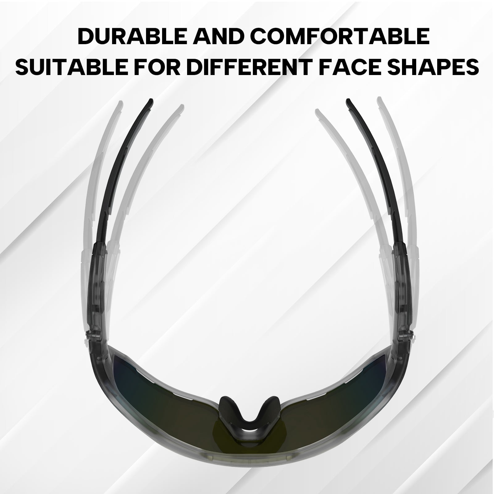 BUCKLOS Polarized Sunglasses Cycling UV400 Protection,TR90 Sports Goggles for Men Women,Running Baseball Golf Outdoor