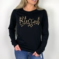thumbnail image 5 of Love in Faith | Blessed Leopard Long Sleeve | Christian T-Shirts for Women | Black | 3XL, 5 of 8