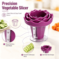 thumbnail image 3 of Manual Vegetable Spiralizer and Curler for Rose Flower Carving Stainless Steel Multifunctional Peeler Carrot Cucumber Rose Garnishing Slicer Tool Kitchen Gadget, 3 of 6