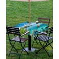 thumbnail image 4 of Fsddascl Ocean Outdoor Tablecloth - 60x60 Inch Square Dining Table Cover, Blue Sky Palm Tree Beach Scenery Forest Shore Waterproof Outdoor Table Cloth with Umbrella Hole & Zipper for Picnic/Patio, 4 of 7