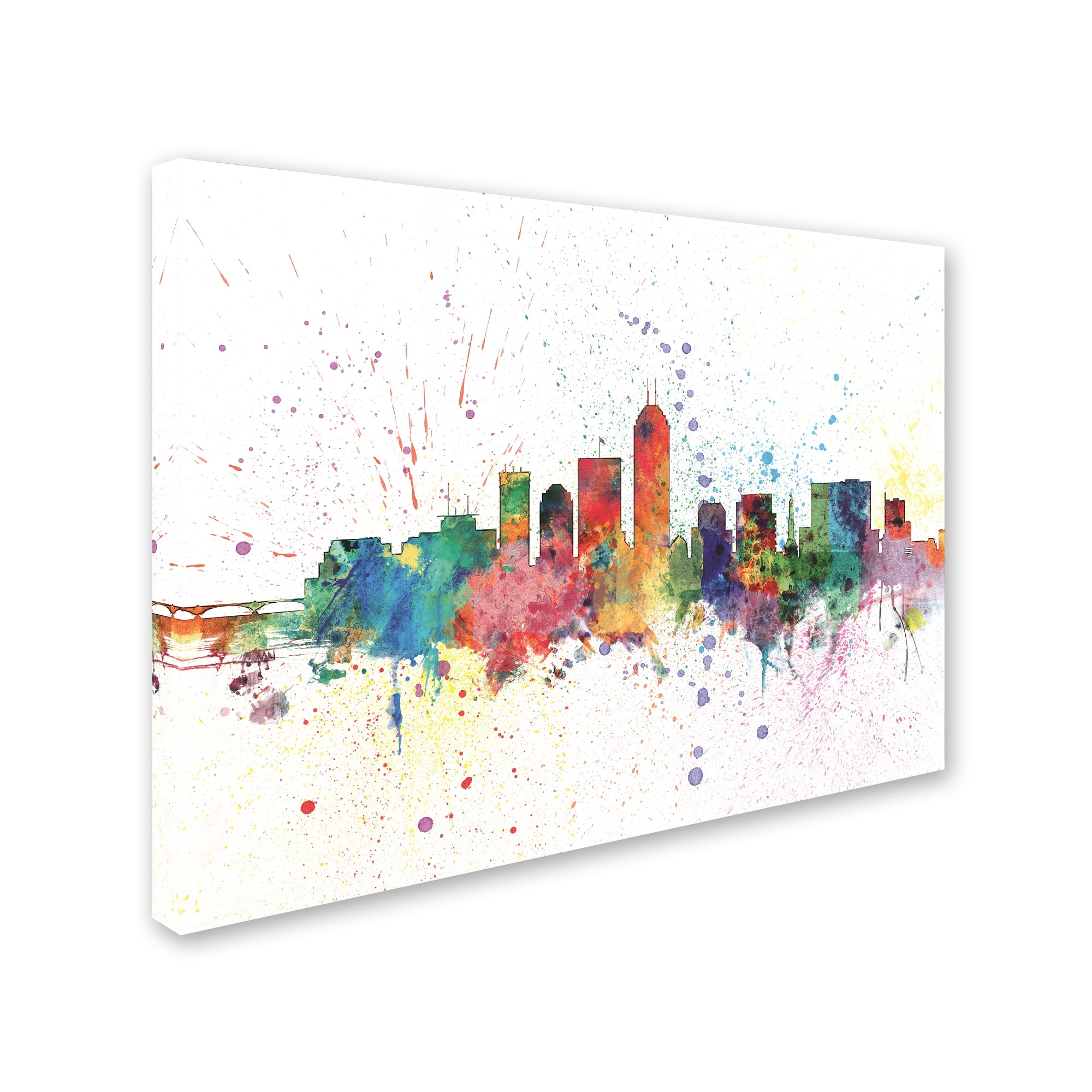 Trademark Fine Art 'Indianapolis Indiana Skyline II' Canvas Art by Michael Tompsett