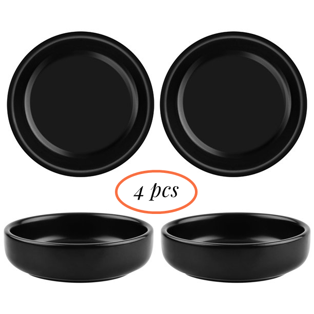 Gutsdoor 3.5" Ceramic Soy Sauce Dishes Dipping Dishes Set of 4 Small