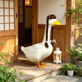 thumbnail image 6 of 23 Inch Porch Goose Pigtails Wig Double Braid Hairpiece Garden Statue Silly Decoration Outdoor Yard Patio Removable Purple Yellow, 6 of 6
