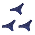 thumbnail image 4 of Qarigey Bragas de tiro bajo Tanga Tanga Diseño de encaje Dating Prop Elasticidad Transpirable Dama Ropa de dormir Ahuecado Azul oscuro M Type1 NO1, 4 of 6