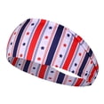 thumbnail image 2 of Unisex Printed Wicking Sports Headband qinhaie Wide Elastic Non Slip Sweatband, Patriotic 4th Of July Hairband, Soft Stretchy Hair Accessories for Fitness Running Cycling Hiking Yoga Baseball, 2 of 3