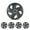 14-Black Matte, variant on 16 Inch Hubcaps - Universal Replacement Wheel Covers - Car Hubcaps for Auto Tire Replacement Black Rim Trim Covers for Car SUV Truck Automotive Accessories Matte Black PP Material