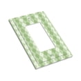 thumbnail image 3 of ZICANCN Outlet Covers Wall Plate, Green Rhombus Stripe Plaid Light Switch Cover Decorative, Duplex Toggle Combo 1-Gang, 3 of 9