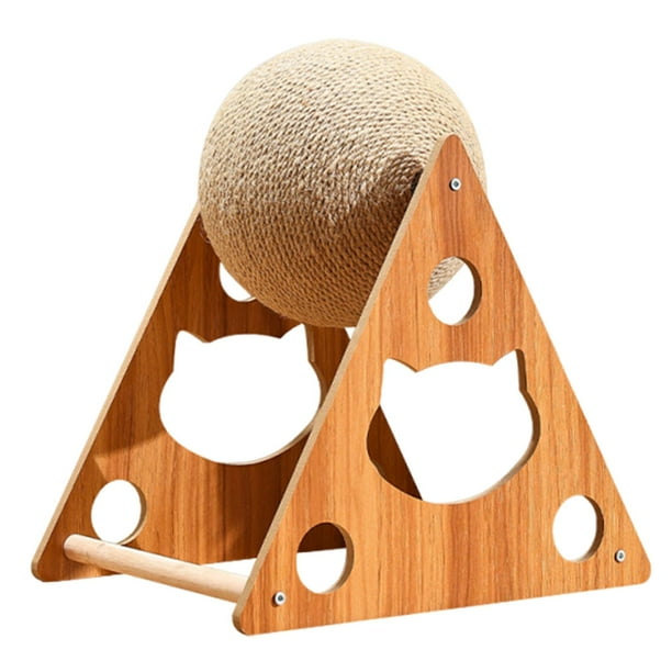 Pelota rascadora para gatos, marco de escalada, protección para muebles, juguete rascador para gatos con L