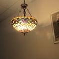 thumbnail image 4 of CHLOE Serenity Tiffany 3 Light Victorian Inverted Ceiling Pendant 18" Shade, 4 of 5