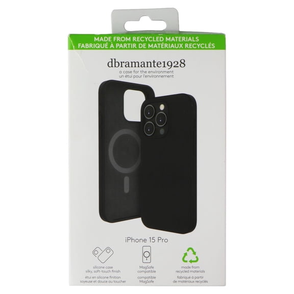 Open Box dbramante1928 Monaco Series Case for MagSafe for iPhone 15 Pro - Night Black