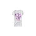thumbnail image 1 of Camiseta adornada Aeropostale con apliques reflectantes para mujer color blanco extragrande, 1 of 2