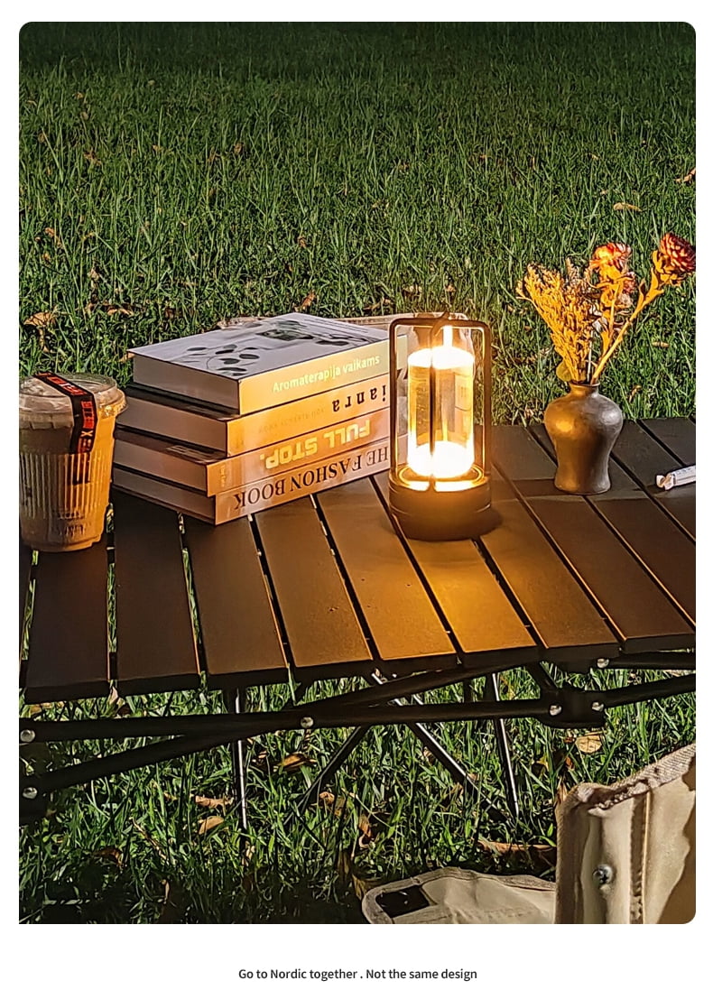 AZEQWV champagne goldPortable Metal Desk Lamp - Rechargeable Cordless 3-Color Dimmable LED Light for Bedroom, Camping, Coffee Shop - Adjustable Brightness, 24H Runtime