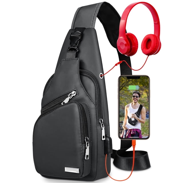 Mochila bandolera impermeable para hombres y mujeres, mochila para senderismo, mochila multiusos cruzada para el pecho