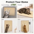 thumbnail image 3 of shuaien Cat Scratcher Mat 23.6"x15.7" Natural Sisal, Anti-Scratch Pad for Carpet & Sofa Protector, Horizontal Floor Scratching Rug with Sticky Tapes for Trimming Claws & Repairing Post, 3 of 8