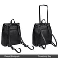 thumbnail image 5 of Montana West Women Convertible Backpack Purse Casual Crossbody Bag for Travel Work, Black, 5 of 7