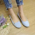 thumbnail image 7 of Fnooota Women's Flat Shoes, Slip On Non-slip Round Toe Office Soft Sole Wedding Shoes Blue Size 5.5, 7 of 7