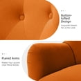 thumbnail image 4 of Velvet Armchair Wingback Home Lounge Single Sofa Upholstered Tufted Accent Chair Golden Leg Living Room Adult Orange, 4 of 7