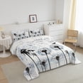 thumbnail image 3 of Erosebridal Dandelion Floral Comforter Sets Toddler Size, Inspirational Words Comforters & Duvets, Ink Botanical Decor, 2pcs, 3 of 7