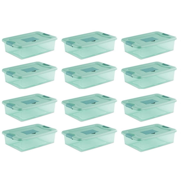 Sterilite 32 Quart Fresh Scent Stackable Plastic Storage Box Container