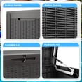 thumbnail image 2 of 120 Gallon Waterproof Outdoor Storage Box,Resin Deck Box,Lockable Outside Storage Box Container for Patio Furniure,Garden,Tools (120 Gallon,Black), 2 of 6