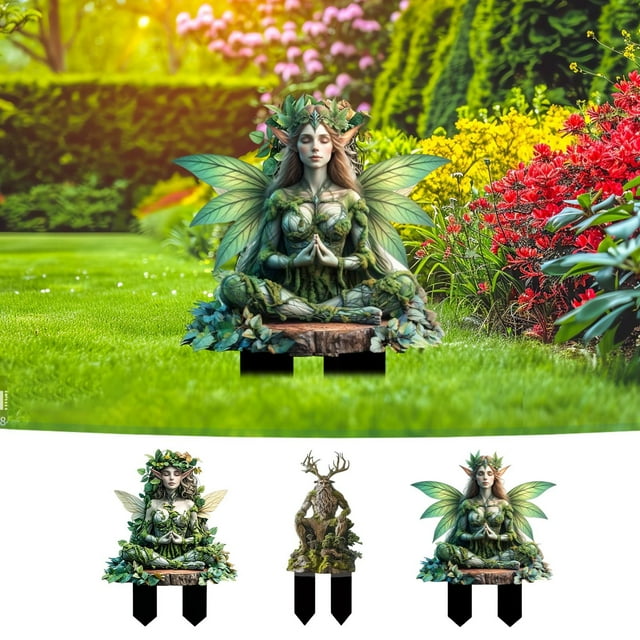 Ornement de Jardin Féerique en Acrylique, Déco Colibri, Artisanat Extérieur Durable, Style Bohème, pour Patios, Conception Résistante aux Intempéries, Ornement de Jardin en Résine, Accents de Jardin Papillon, pour la Maison