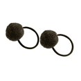 thumbnail image 3 of Lazos para el cabello de esponjosa para niñas pequeñas, para cabello grueso, y , diseñado para el cabello, 12 colores para elegir, ta Gris oscuro Hugo Lazos para el cabello Fuzzy Ball, 3 of 6