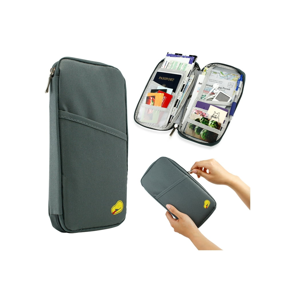 Gearonic Travel Trip Passport Credit ID Card Cash Organizer Wallet