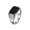 Silver, variant on Men's Stainless Steel Black Agate Gemstone Polished Band 12MM Wedding Ring Gold Size 10
