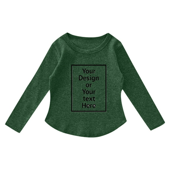 AWZXDE Girls Casual Short Sleeve T-Shirt Solid Color Letter Print Tee Top Round Neck Daily Wear Tops for Girls Green,11-12 Years
