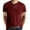Wine, variant on Up to 50% Off! Lisbinx Men's T-Shirts Skinny Fit Short Sleeve Henley Neck T-Shirts Summer Tops Relaxed Fit Cotton Simple Solid Oversized T-shirts Lightweight Men's T-Shirts