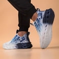 thumbnail image 3 of Hmhnsya Men Lightweight Breathable Mesh Running Shoes, Gradient Flame Print Hollow Shock Absorbing Blade Sole Casual Athletic Trainers for Workout Walking Sports, 3 of 8