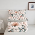 thumbnail image 5 of Homewish Retro Boho Floral Queen Comforter Set,Watercolor Flower Comforter Sets Queen,Pink,Light Gray Reversible,3-Piece,1 Comforter and 2 Pillowcases, 5 of 7