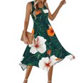 thumbnail image 6 of Irregular Hem Floral Printed Sundress for Women Casual Lightweight Summer Beach Dress Flowy Sleeveless A-line Dresses, 6 of 8