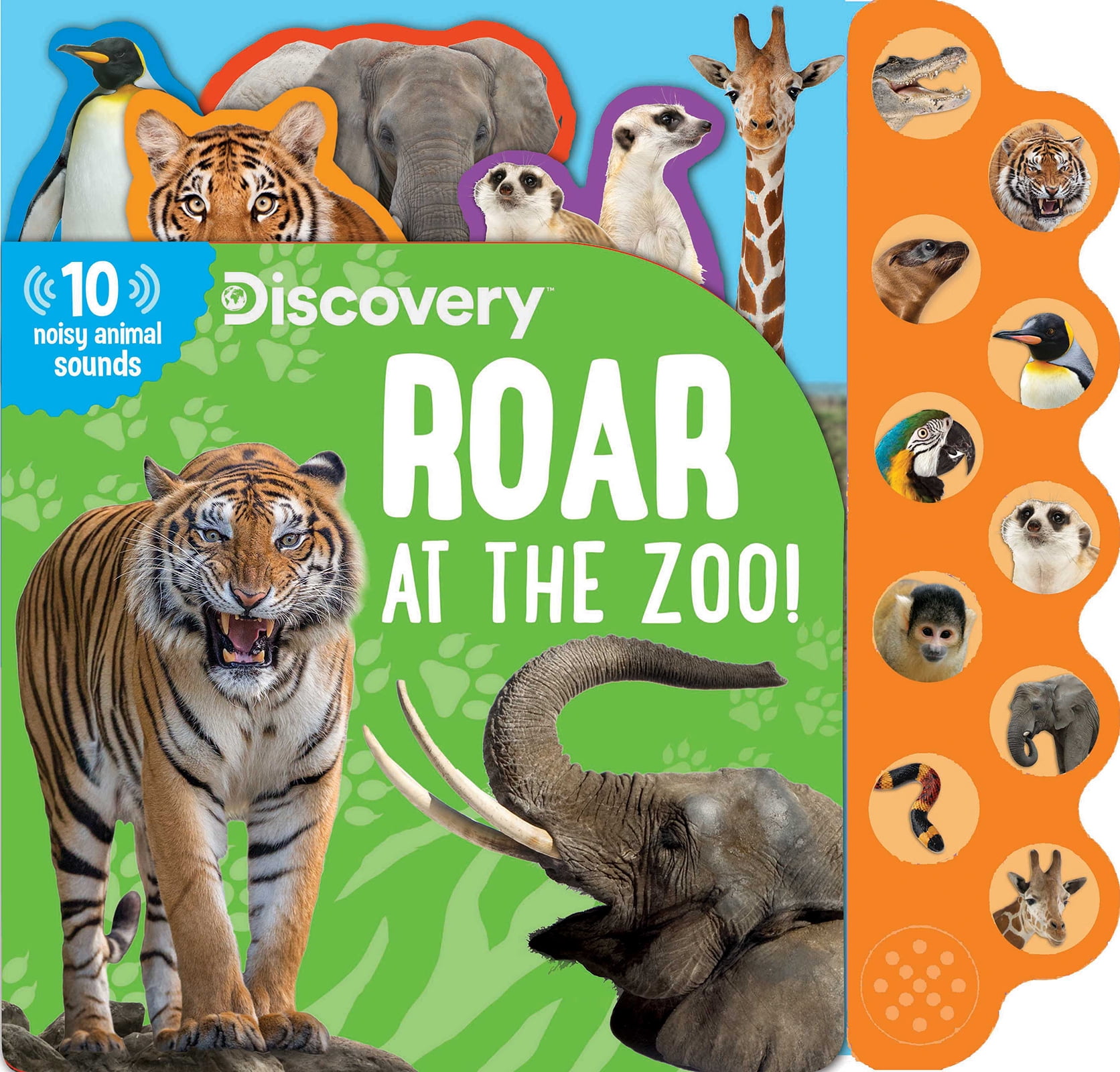 10-Button Sound Books: Discovery: Roar at the Zoo! (Board book) -  