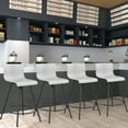 thumbnail image 5 of Andeworld 30" Swivel Bar Stools with Back Metal Barstools Set of 4 Counter Height Stools Gray Plastic Seat, 5 of 6
