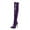 Purple, variant on Over the Knee Boots for Women Shiny Pointed Toe Stiletto (White 38)