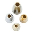 thumbnail image 5 of Main + Mesa Conical Stoneware Bud Vases in Crackle Glaze, Beige/Mustard Tones, Set of 4, 5 of 7