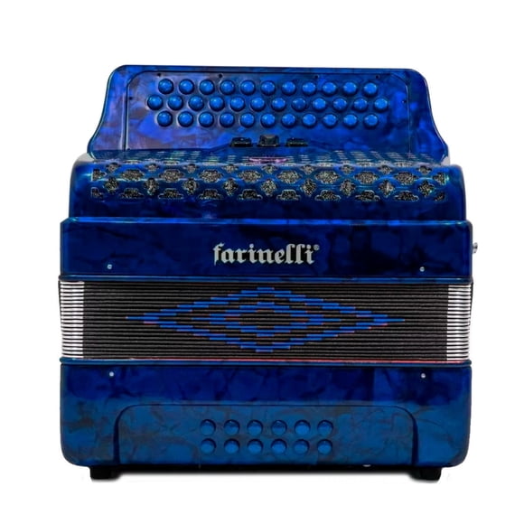 Acordeón Farinelli Premium Diatónico Fa Azul 3 Registros