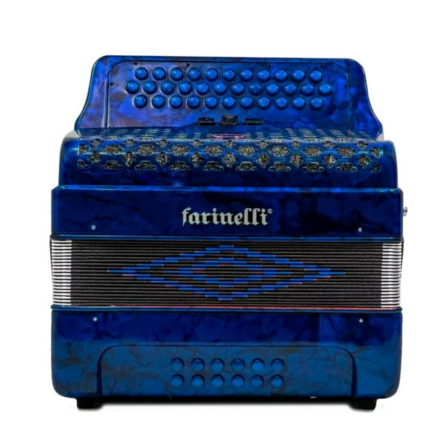 Acordeón Farinelli Premium Diatónico Fa Azul 3 Registros