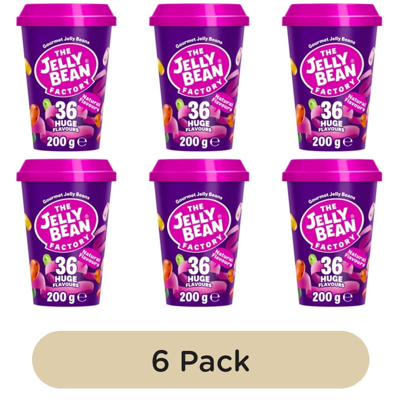 Jelly Bean Factory Jelly Bean Cup 200g, British Import (Pack of 6)