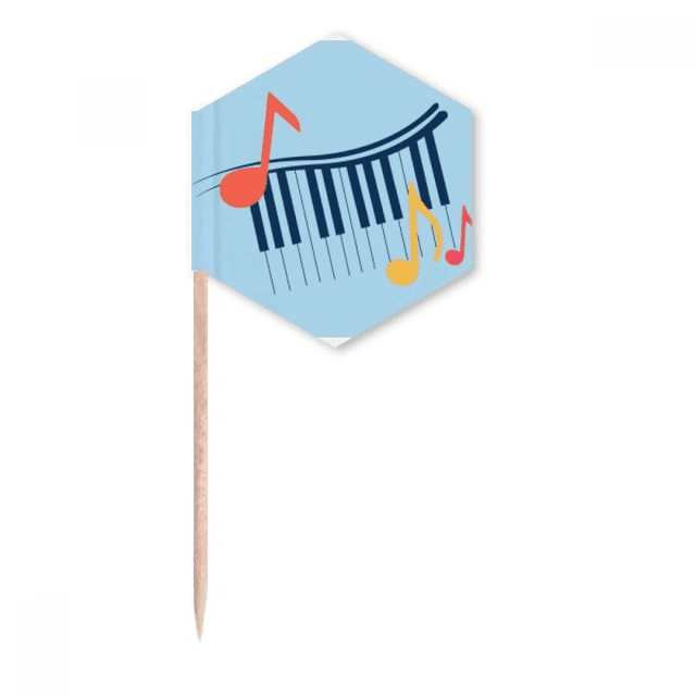 Piano Bight Musical Notation Toothpick Flags Cupcake Picks Party Celebration