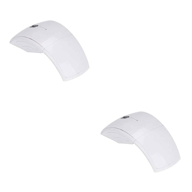 Seitruly Wireless Folding Mouse Work Replacement Portable Portable External Travel Desktop Cordless PC Mice Accessory Gamer blanco 2Conjunto