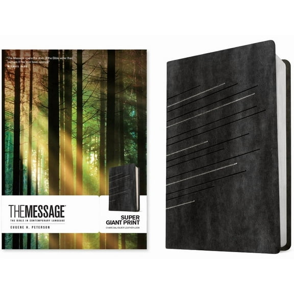 The Message Super Giant Print (Leather-Look, Charcoal/Silver), (Hardcover)