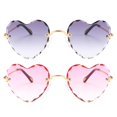 thumbnail image 1 of Gafas de sol sin montura Sunnimix para mujer en Forma de corazón UV400 color Gris rosa, 1 of 8