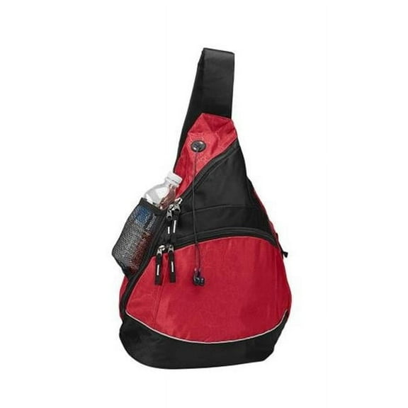 Travelwell Unisex Sling Backpack, 420D Jacquard and Watermark Nylon, Black