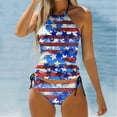 thumbnail image 2 of Women Swimsuits Bikini Sets 2 Piece High Waisted V Neck Front Adjustable Straps Sky Blue Womens Bathing Suits M, 2 of 5