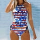 thumbnail image 2 of MKLEKYY Trajes De Baño Completo Mujer Women'S Bikini Sets 2 Piece Swimsuit High Waisted V Neck Front Adjustable Straps Bathing Suit, 2 of 5