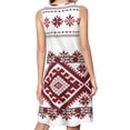 thumbnail image 2 of Bohemian style embroidery Spring Summer Dresses for Women Fashion T-shirt Dress Casual Sleeveless Loose Sundress with Pockets, 2 of 5